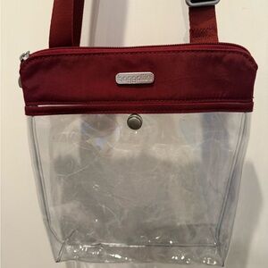 Baggallini Red and Clear Crossbody Bag